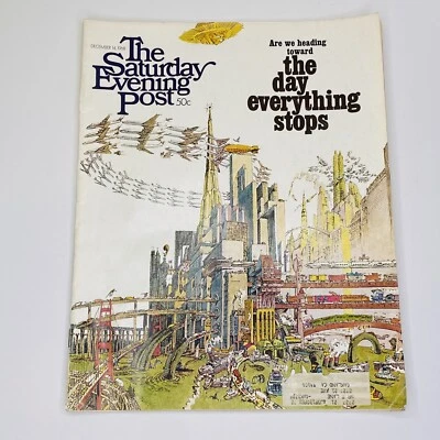 Saturday Evening Post December 14 1968 The Day Everything Stops Joan Didion Vtg - Image 1 of 4