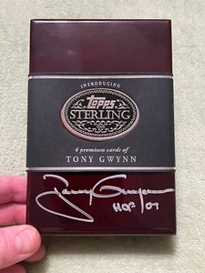 TONY GWYNN SIGNED AUTOGRAPHED TOPPS STERLING BOX W/HOF INSCRIPTION!! - Picture 1 of 1