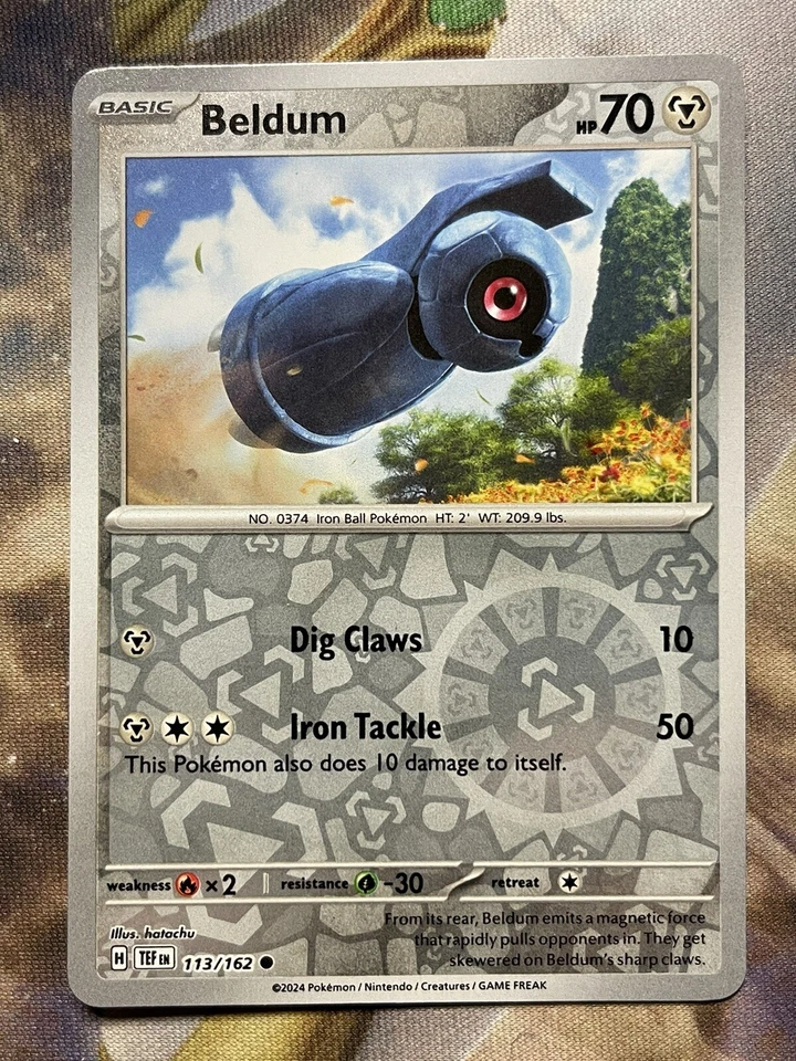 Pokémon TCG Beldum SV05: Temporal Forces 113/162 Reverse Holo Common - Image 1 of 1