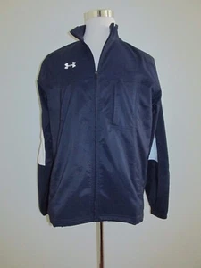 Under Armour Mens Size M Navy+White All Season Gear Zip Front Lightweight Jacket - Picture 1 of 12