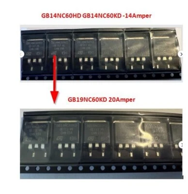 GB14NC60HD-KD     GB19NC60KD Miele ELP-265 ELP-266 ELP-270  Ersatzteil 6 Stück - Bild 1 von 4