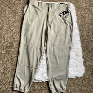 Adidas Climalite Baseball Pants Gray Soil Release Traditional Cut Size XL NEW - Picture 1 of 14