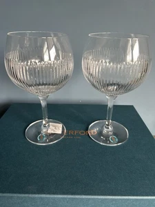 2x Waterford Crystal Gin Journey’s Aras Gin Balloon Glasses New Stunning Gift - Picture 1 of 9