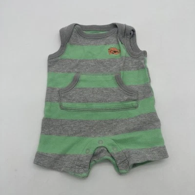 Little Wonders One Piece Juvenil Niño Recién Nacido Bolsillos a Rayas A Presión..#27251 Foto 1 de 4