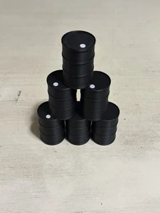 G 1:24 Scale Oil Drum Barrel Black Set of 6 Diorama Model Train Miniature - Picture 1 of 4