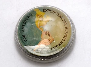 ⚡ 1901 Pan-American Exposition Buffalo Electric Tower Glas Briefbeschwerer - Bild 1 von 3