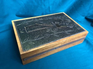 Vintage USSR wooden jewerly box (№397) - Picture 1 of 9