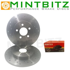 Discos y pastillas de freno trasero perforados solo Mercedes Est C32 AMG S203 01-04 - Imagen 1 de 1