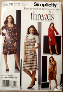 Simplicity 3678 Misses Knit Dresses Bodice & sleeve Variations Sz. 8-10-12-14-16 - Picture 1 of 12