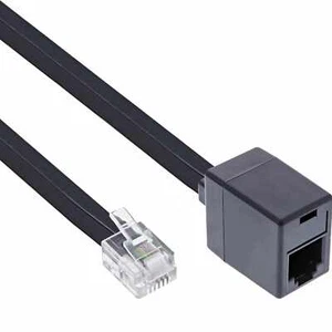 Cable Extensor Teléfono Rj11 6p4c 10 Metros Negro - Imagen 1 de 7