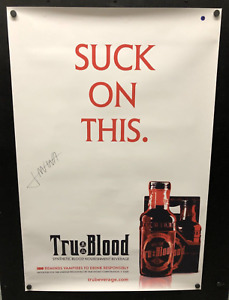 Janina Gavankar Autographed TRU BLOOD Drink "Suck on This" 27 x 40 Poster + COA