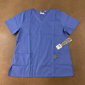 ScrubZone Landau Women's Size Small Ceil Blue V-Neck Scrub Top Style 70221 NWT - Picture 1 of 9