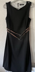 Schickes Kleid von Windsor mit aparten Gürteln, schwarz, ärmellos, Größe 42 - Imagen 1 de 7