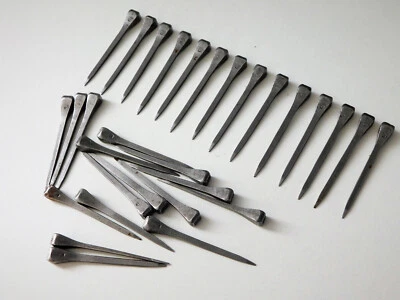 65mm Lot de 30 anciens clous en fer forgé,Tête Carré 7X8 mm,serrure,Porte,Déco - Photo 1/4