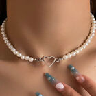 Imitation Pearl Trendy Love Heart Choker Necklace Female Personality Fashion
