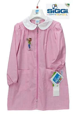 Grembiule asilo da bambina Siggi rosa - Immagine 1 di 4