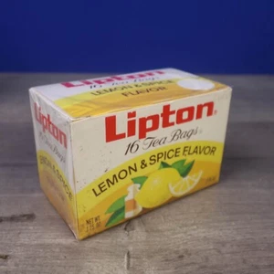 Vintage Lipton Lemon & Spice Tea - scatola sigillata anni 70 - raro sapore fuori produzione - Foto 1 di 2