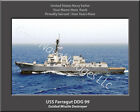 USS Farragut DDG 99 Personalized Canvas Ship Photo 2 Print Navy Veteran