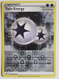 REVERSE HOLO Twin Energy 174/192 PL / LP - Tarjeta Pokémon Rebel Clash - Imagen 1 de 3
