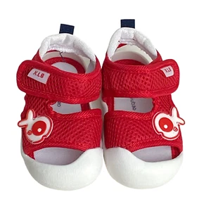 Infant 2 Walking Sneaker Sandals Rubber Sole Mesh Sport Shoes Red - Picture 1 of 14