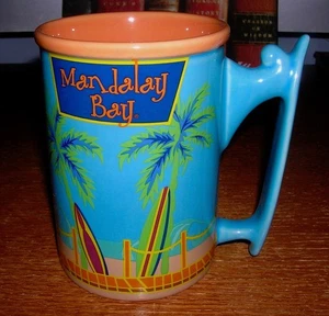 MANDALAY BAY SURF BOARD HANDLE COFFEE MUG LAS VEGAS - Picture 1 of 4