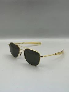 Gafas de sol Randolph Engineering Aviator para hombre talla 58 mm marco dorado lentes verdes EE. UU. - Imagen 1 de 13