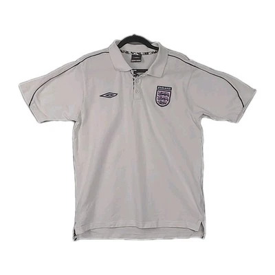 Umbro England White Football Polo -  US Sz XL - Image 1 of 4