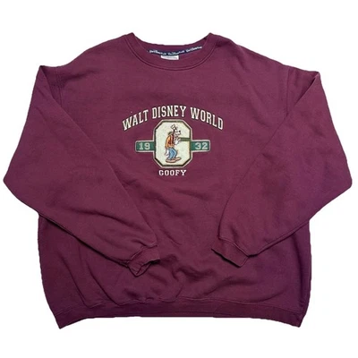 Sudadera Walt Disney World Parks BORGOÑA College Goofy Talla XXXL Foto 1 de 4