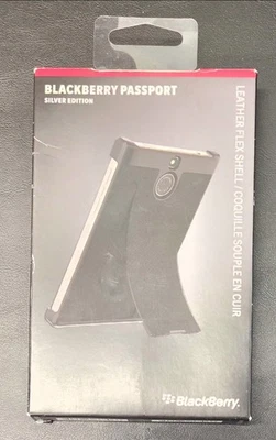 Blackberry Passport, edición plateada, carcasa flexible de cuero Foto 1 de 4