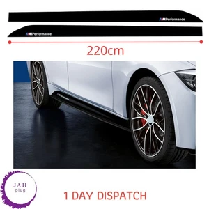 GLOSS BLACK SIDE STICKER SKIRT DECALS M PERFORMANCE FOR BMW F30 F31 F34 3 SERIES - Picture 1 of 13