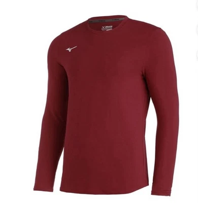 XL Mizuno Juvenil Niño Comp Diamante Manga Larga Crew Cardinal Foto 1 de 2