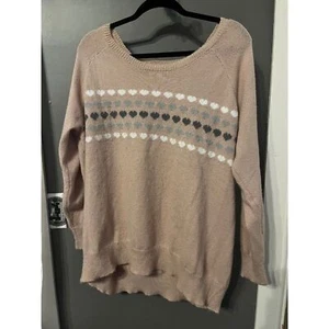 Torrid size 3 super soft sweater shirt top pink hearts - Picture 1 of 4