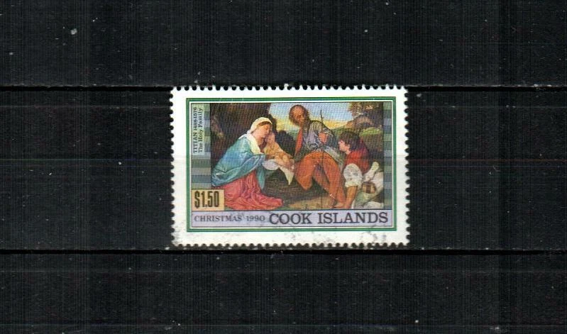 COOK ISLANDS Scott's 1045 (1v) Holy Family de Titan F/VF Usado (1990)  Foto 1 de 1