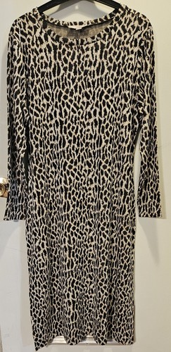 VETEMENTS Abito in maglia manica lunga stampa animalier Loft Plus con spacchi laterali Tg 16 Nuovo con etichette