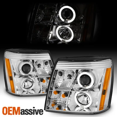Tipo HID Se Adapta 03-06 Escalade Halo Proyector Cromo DRL Luz de Día Faros LED Foto 1 de 4