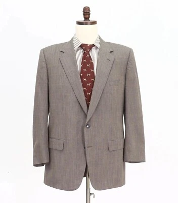 Belvest 44S Abrigo Deportivo Marrón Blazer Chaqueta Cuadros Lana 2B Foto 1 de 4