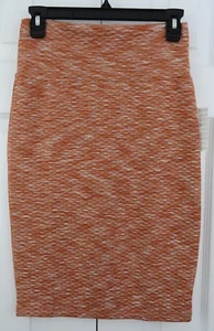 LuLaRoe CASSIE Skirt Lovely Peachy Orange Quilted Look - Size XS - NWT - Picture 1 of 8