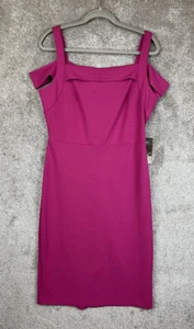 Beige by Eci Dress Womens 12 Pink Stretch Back Zip Polyester Blend NEW- 8767* - Picture 1 of 14