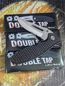 4 Double Tap Frost Cutlery Linerlock Folding Knife Stainless Steel w/ Belt Clip - Picture 1 of 8
