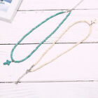 Fashion Women Bohemia Turquoise Cross Summer Beach Choker Necklace Jewelry -va