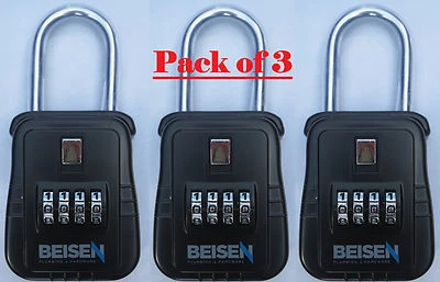 PACK OF 3 - Lockbox key lock box for realtor real estate 4 digit - Image 1 of 4