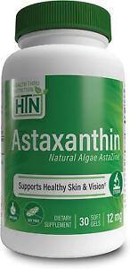 Health Thru Nutrition Astaxanthin 12mg 30 Softgels, Eyes, Joints, Immune Support