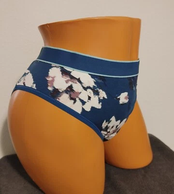 Bragas Lane Bryant Cacique 18/20 Hipster Banda Ancha Azul Teal Floral  Foto 1 de 4