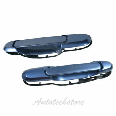 Rear Pair Outside Door Handle For 98-03 Toyota Sienna Denim Blue Mica 8L9 DS57 - Image 1 of 4