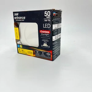 FEIT Electric Enchance White LED Canless Downlight Bright White 3000K 4 in. 50W - Picture 1 of 4