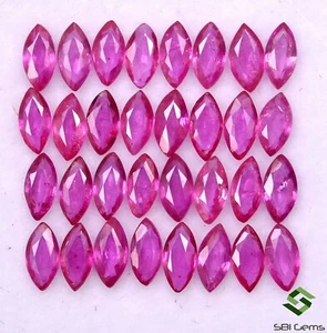5x2.50 mm Natural Ruby Marquise Cut Lot 35 Pcs 5.60 Cts Calibrated Loose Gems - Picture 1 of 4