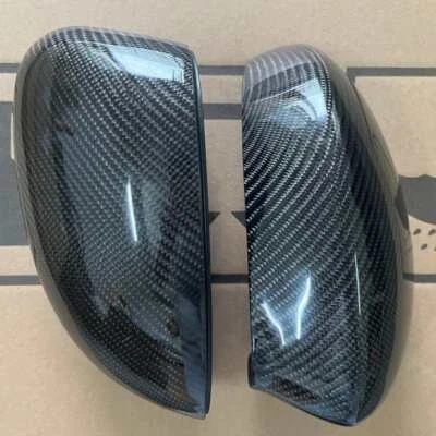 Tapacubos retrovisores laterales de fibra de carbono REALES para Fiat 500 Abarth 2012-2019 Foto 1 de 4