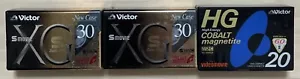Victor S VHS-C Casette Video Tape Brand New x3 Set Lot - Japan - Imagen 1 de 2