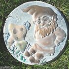 Gnome Mushrooms Stepping Stone Mold Plaster Concrete Cement Moud   11"