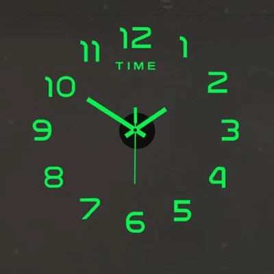 Luminous Wall Clock Stickers Decorative Clocks for Dining - Image 1 of 4